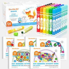 Shuttle Art 48-pack dot markers for bright, kid-friendly art projects