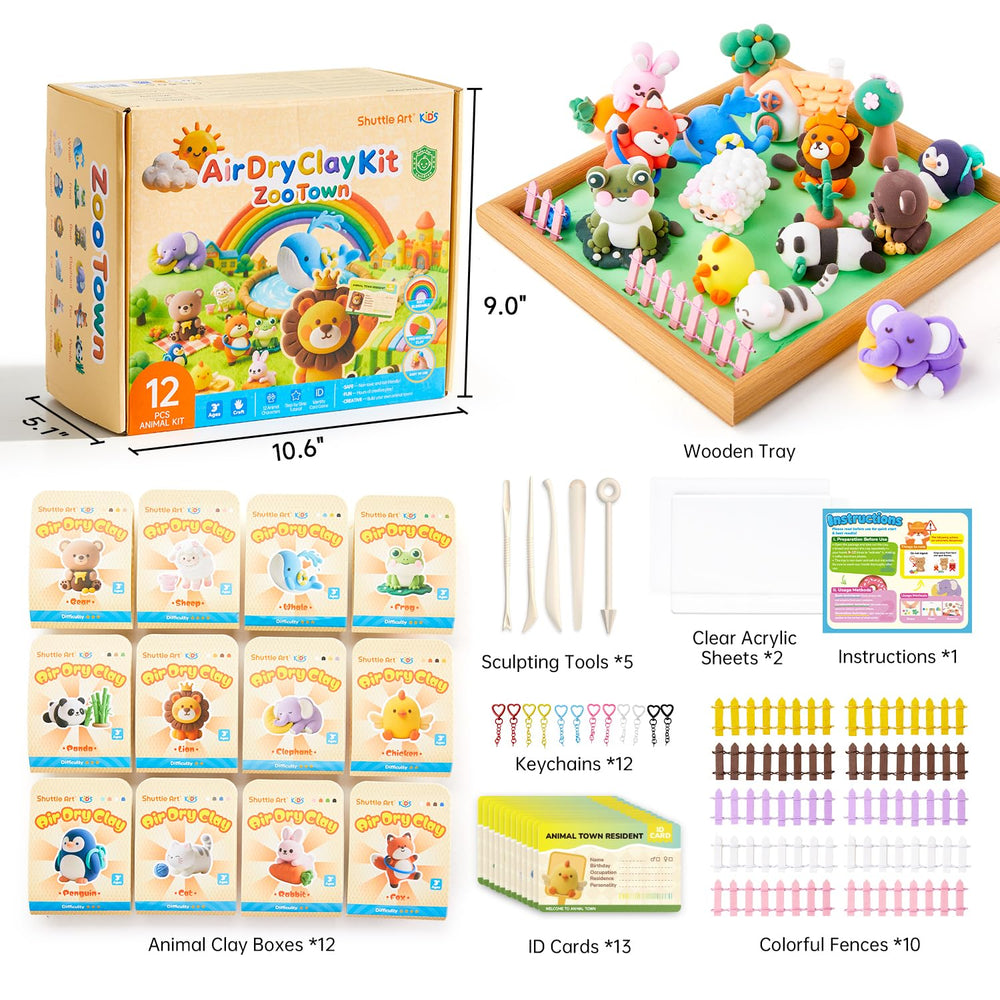 Shuttle Art Zoo Town tool set helps precise sculpting during crafts.