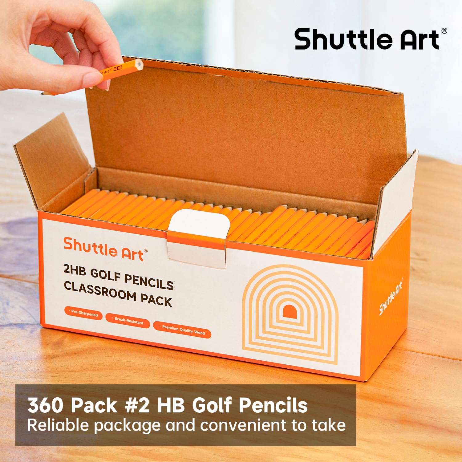 Shuttle Art break-resistant HB lead, durable pencils for long sessions