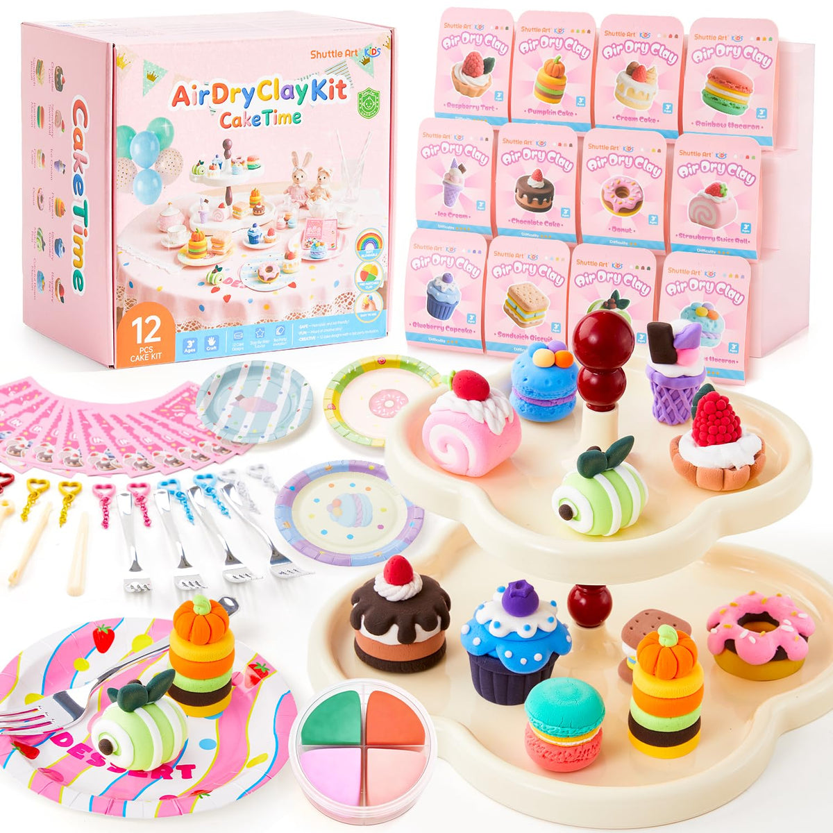 Shuttle Art Cake Time assembly kit for imaginative cake figures and party play.