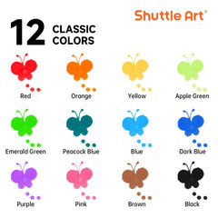 Shuttle Art dot makers with the 20-page activity book spark color exploration.