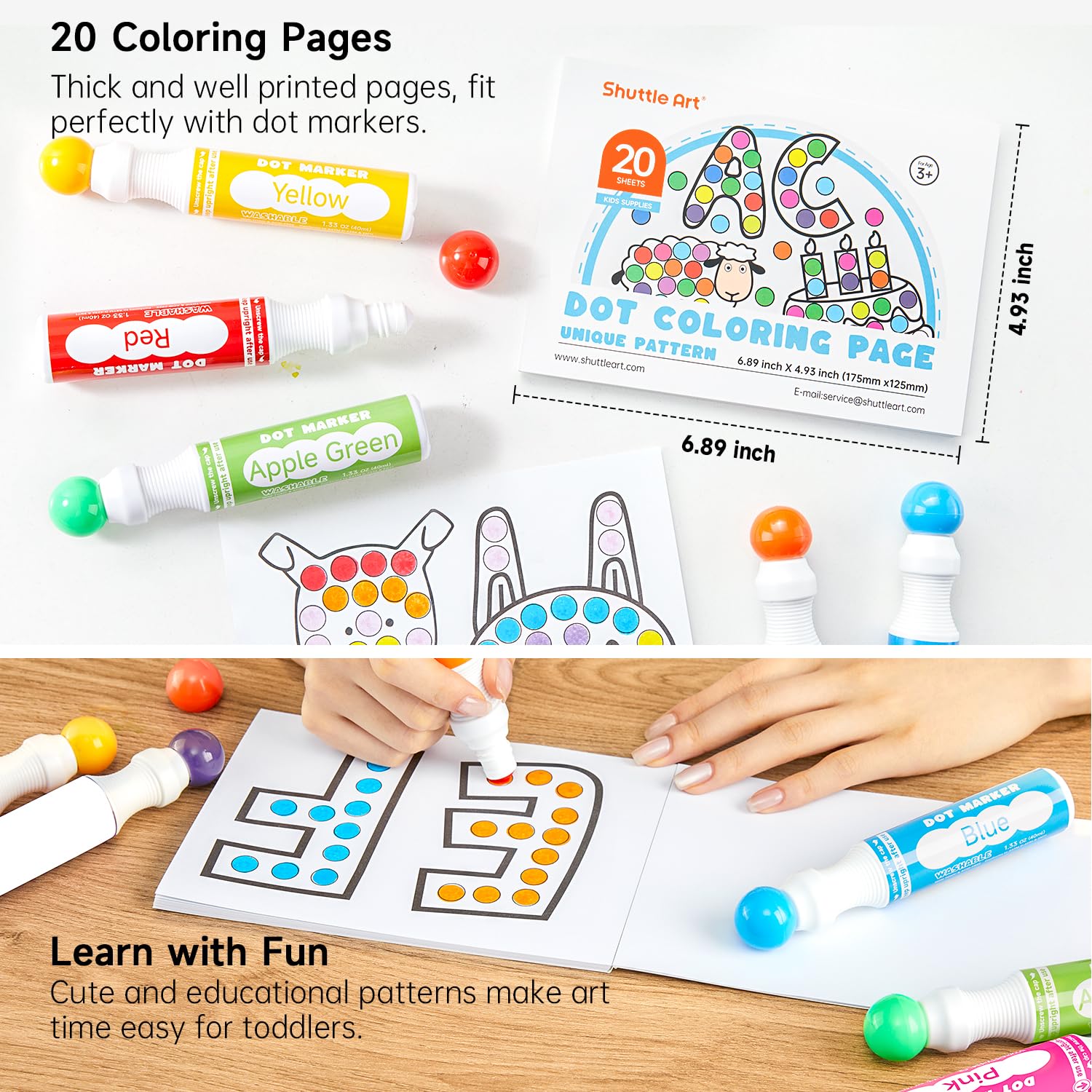 Shuttle Art non-toxic, acid-free ink keeps craft time safe.