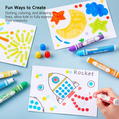 Shuttle Art dot markers with non-toxic, acid-free ink for safe use