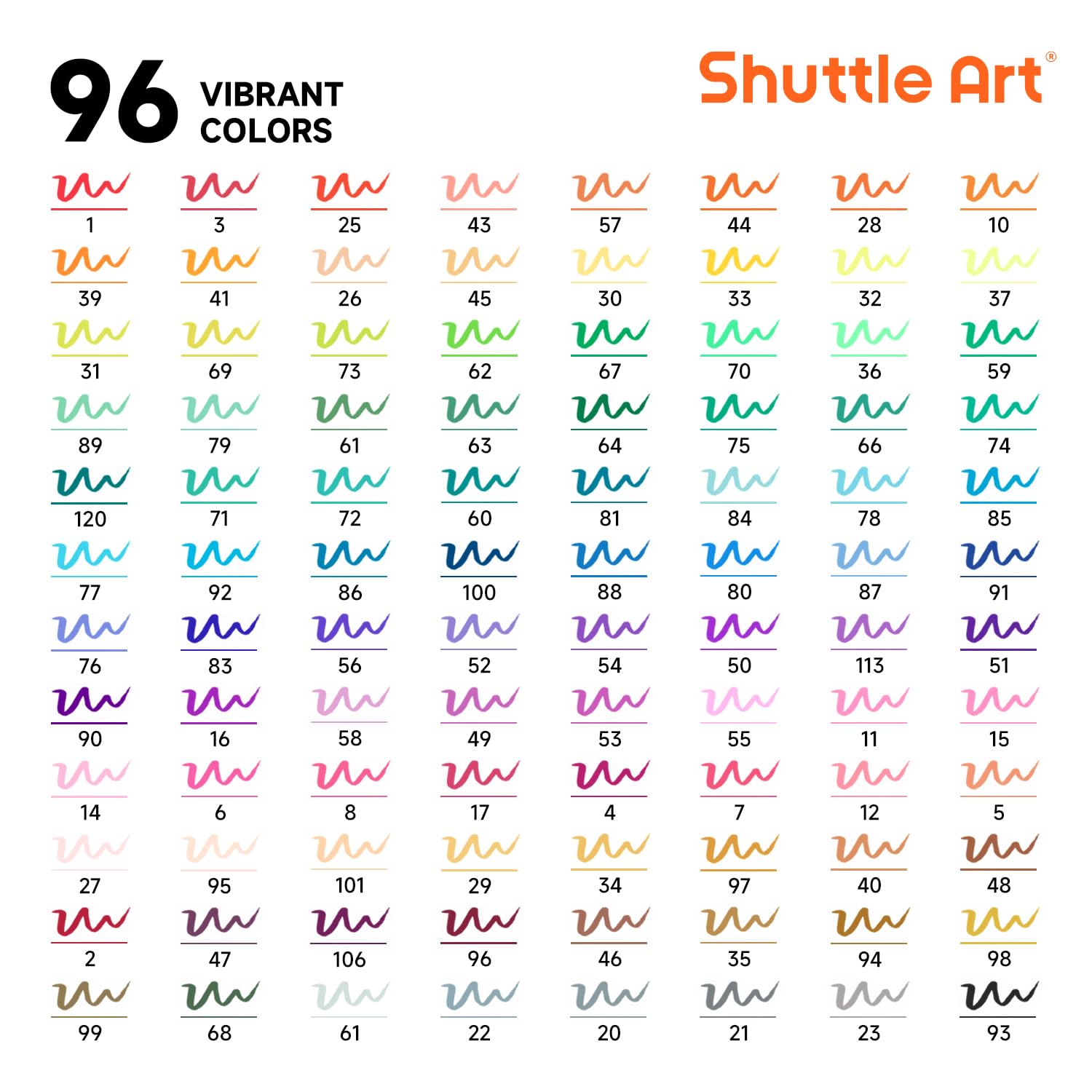 Shuttle Art detachable pen holder keeps markers organized and ready.