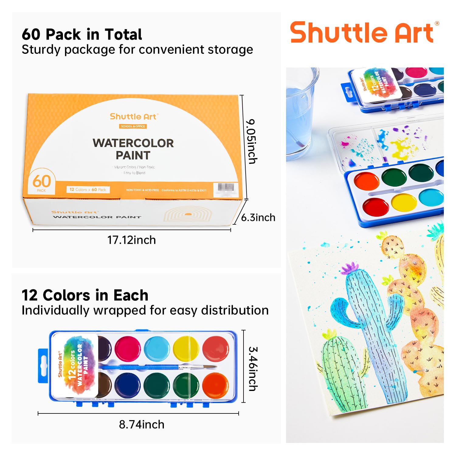 Shuttle Art portable watercolor case keeps supplies organized