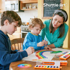 Shuttle Art quick-drying pigments allow reuse with fresh water