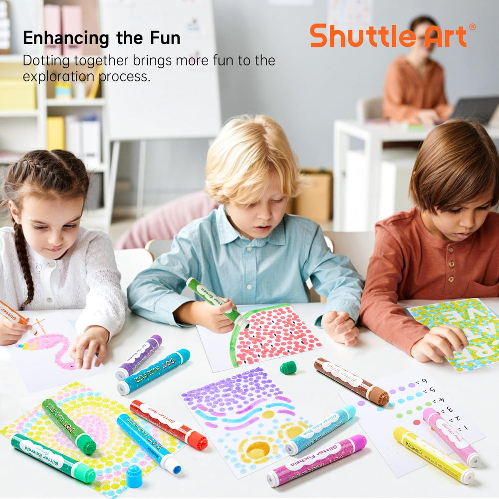 Rinse with water to clean Shuttle Art markers after use.