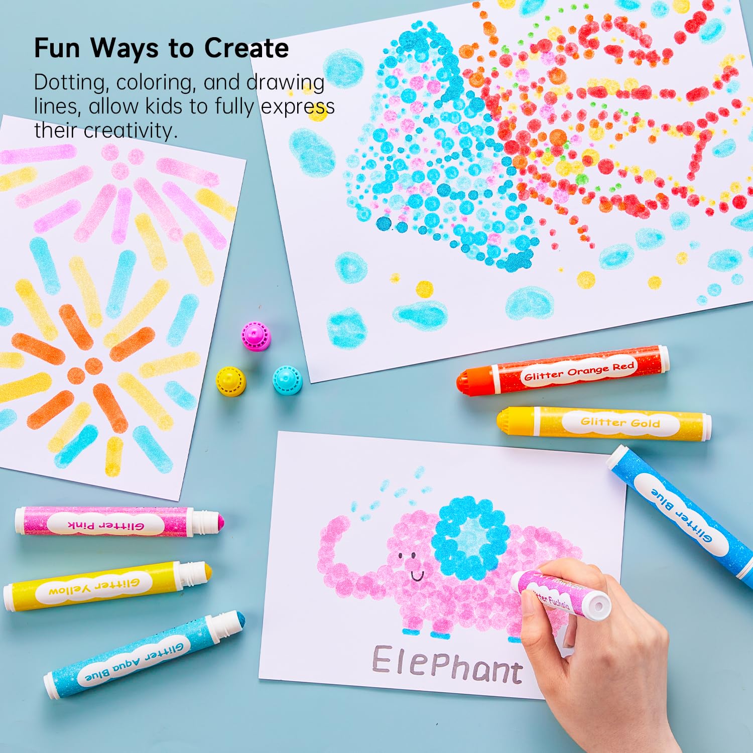 Pattern-fill download page for Shuttle Art Dot Markers' patterns.