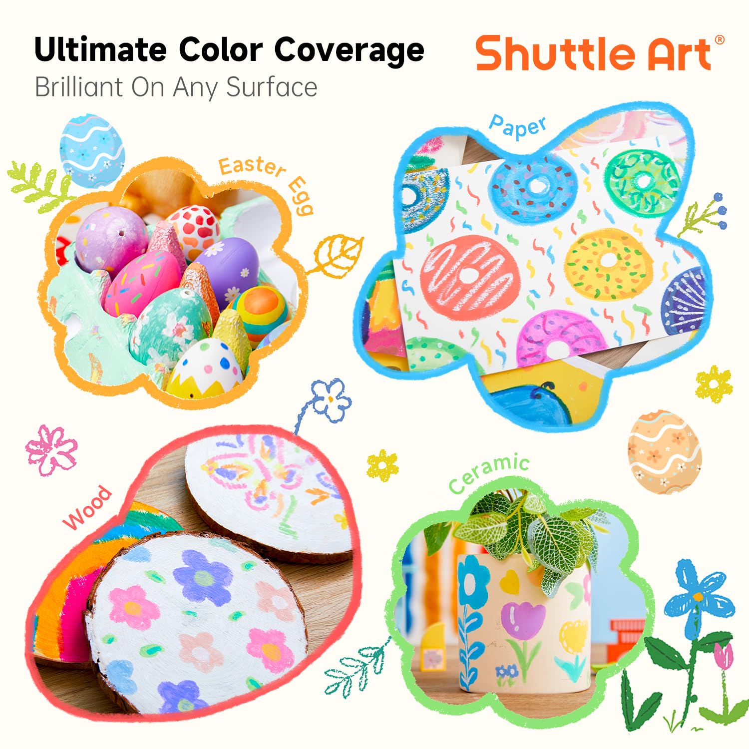 Compact Shuttle Art 20-color packaging for classroom and home use