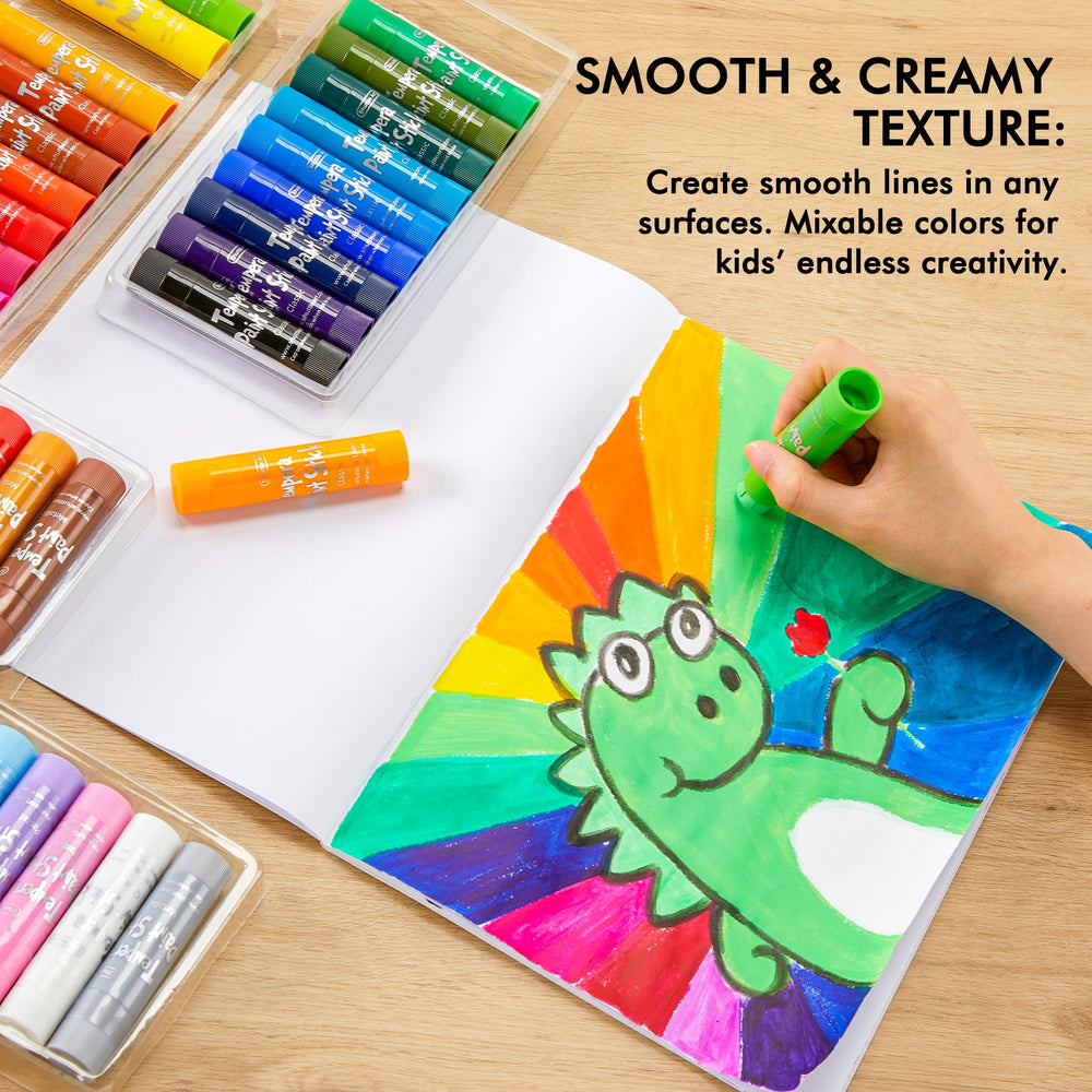 Smooth-glide Shuttle Art tempera sticks for precise application