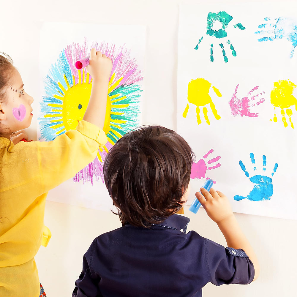 Shuttle Art Tempera Paint Sticks wash away easily for cleanup