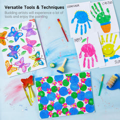 Shuttle Art sponge stampers included for textured art effects