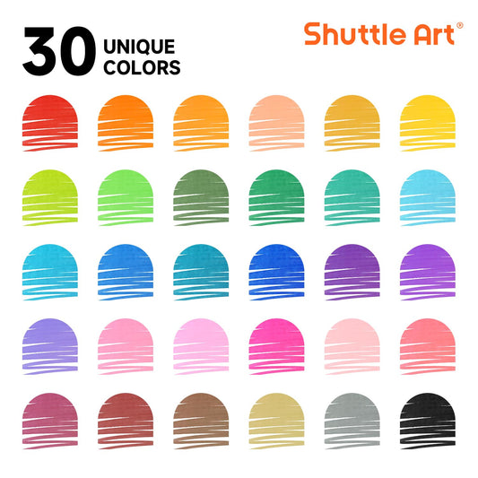Shuttle Art markers safely wash off skin after kids' doodling sessions.
