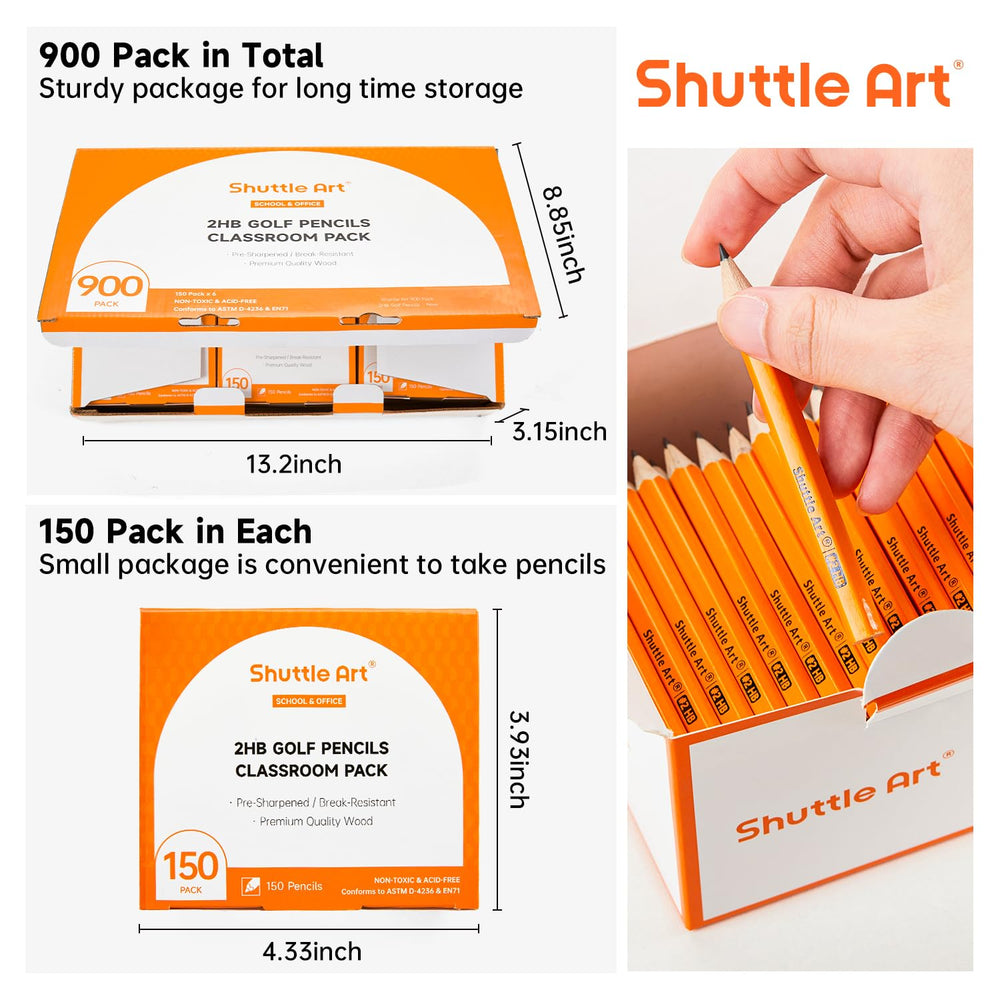 Shuttle Art wood-cased pencils ready for quick writing tasks