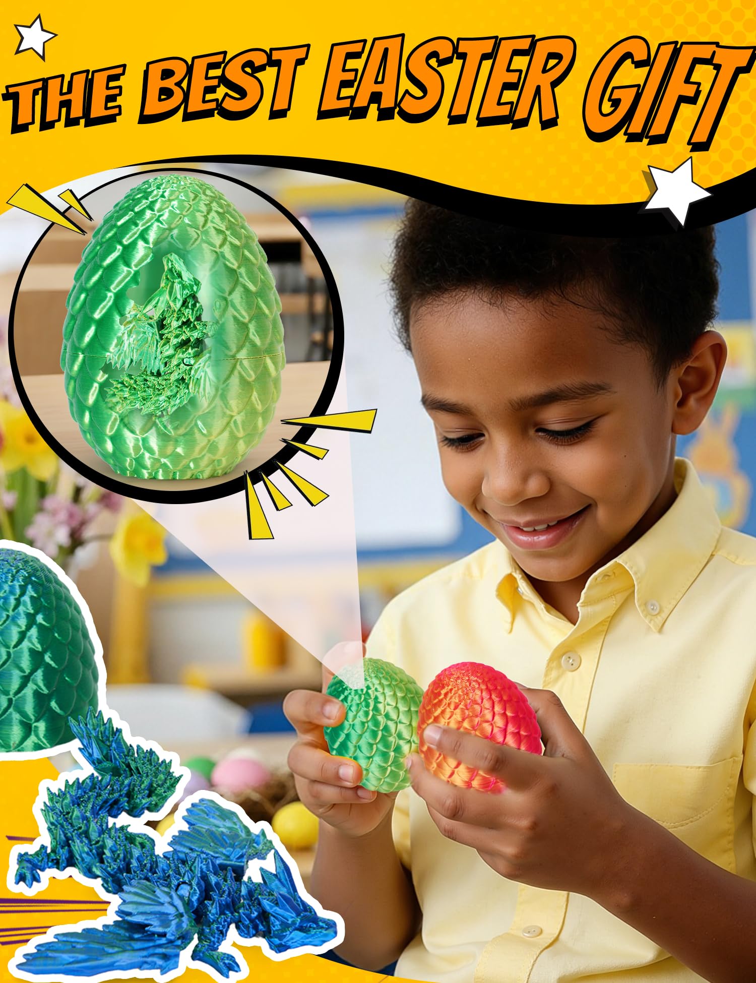 SHUWND articulated crystal dragon offers tactile play and calming focus during breaks.