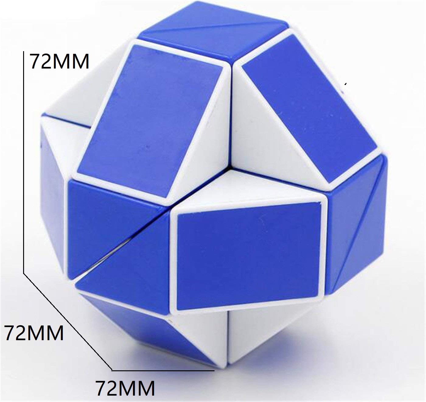 SHUYUE Snake Magic Speed Cube blue and white side profile for fidget use