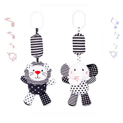 SHXERO hanging rattle elephant clip engages baby during stroller travel.