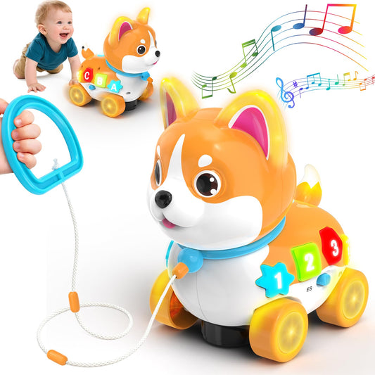 SHXYKZ 3in1 musical puppy toy front view with bilingual songs for early learning