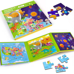 SHXYKZ magnetic puzzle book with dinosaurs builds fine motor skills