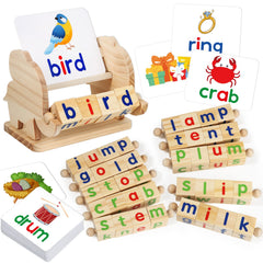 ShyLizard elephant-tray with blocks promotes tactile early literacy exploration.