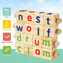 ShyLizard tray spelling activity helps kids match cards and words.
