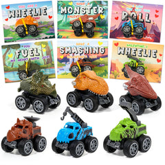 Shyling Valentine card set with dino-truck designs for classroom gift exchanges