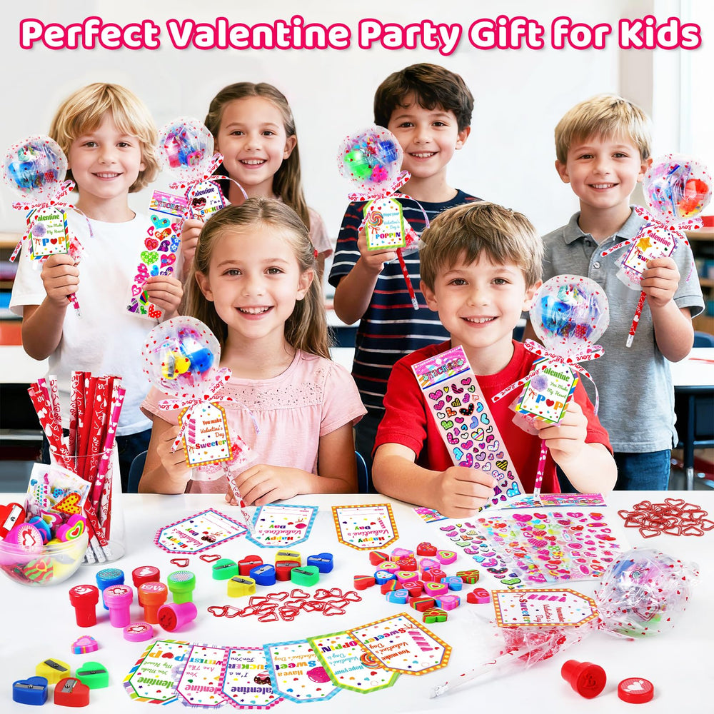 Shyling valentines erasers with playful patterns for tidy notes