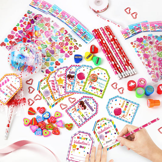 Shyling valentines stickers sheets for personalized candy-themed cards