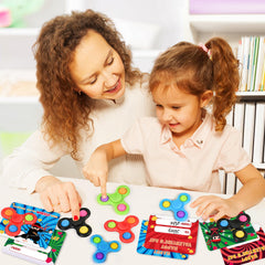 ShyLizard classroom valentine set with interactive spinner toys.