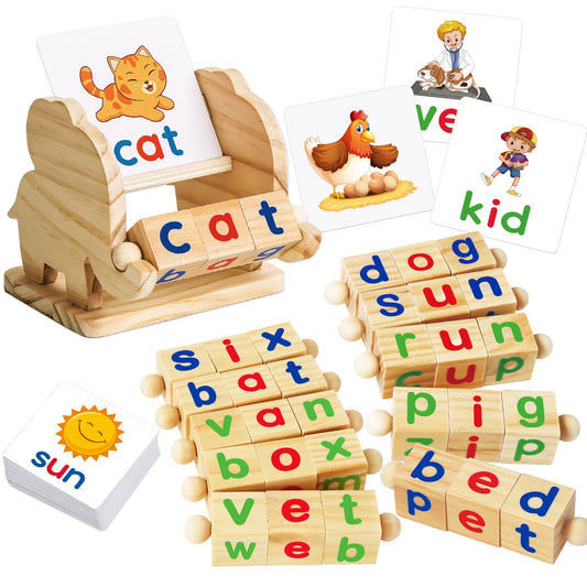 ShyLizard elephant-tray reading blocks for early literacy and hands-on learning
