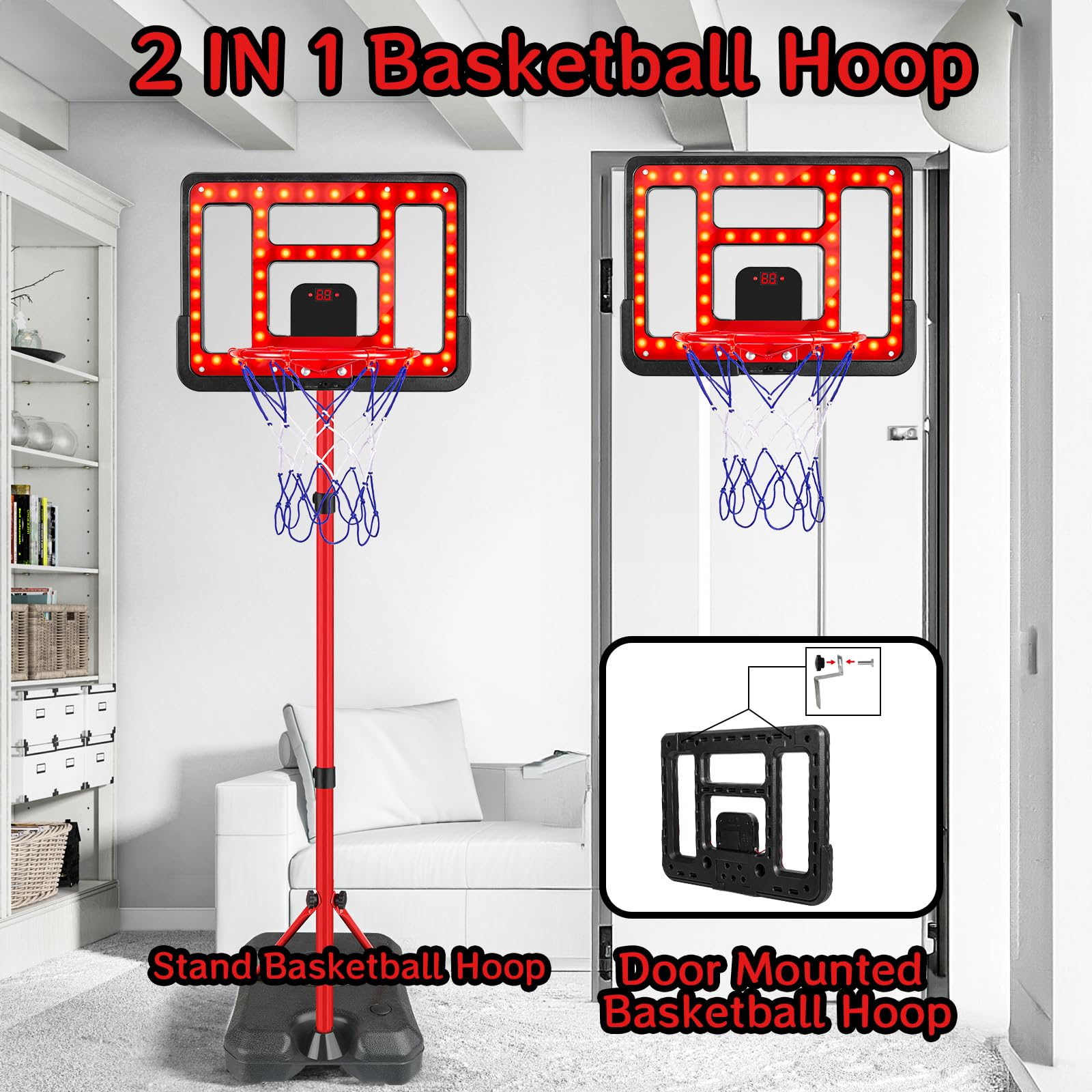ShyLizard hoop with durable rim and net supports safe, repeated shots.
