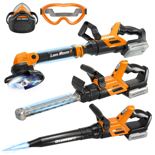 ShyLizard 3-in-1 weed wacker with lights enhances imaginative outdoor play.