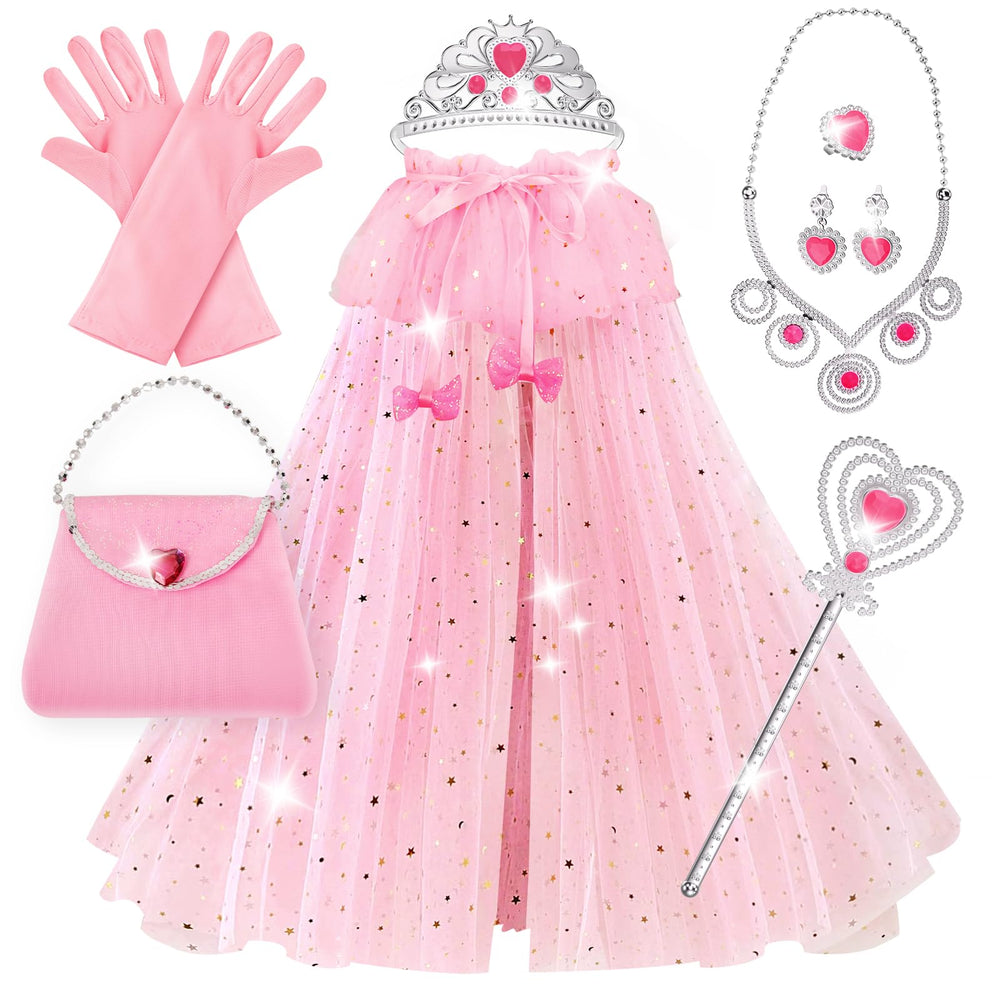 ShyLizard princess dress up set with cape, crown and wand ready for imaginative play