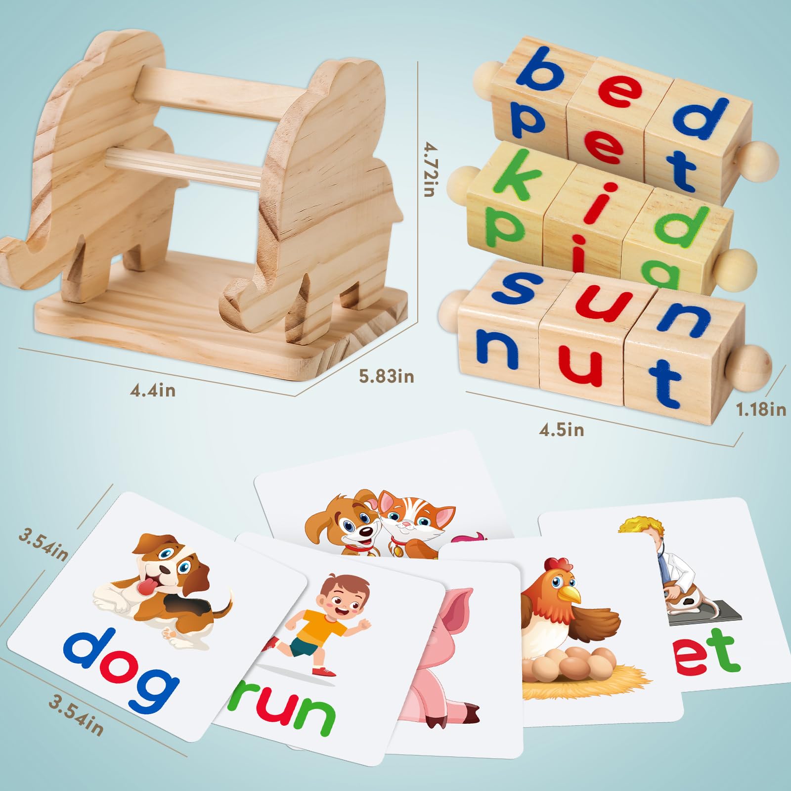 ShyLizard sight-word flash cards with pictures and words