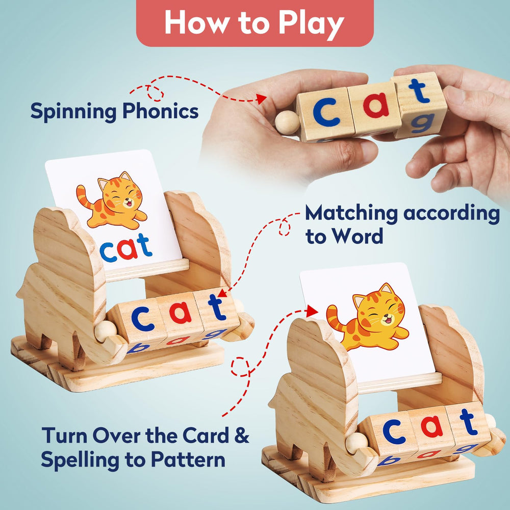ShyLizard three-letter-words blocks support word recognition and fine motor play