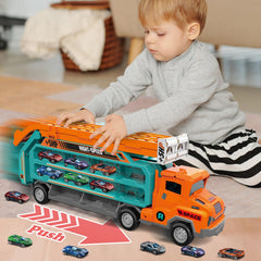 ShyLizard storage compartment holds up to sixteen cars for organized play.