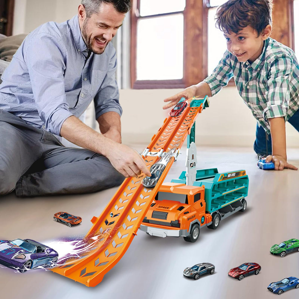 ShyLizard car carrier toy uses non-toxic materials for safe play.