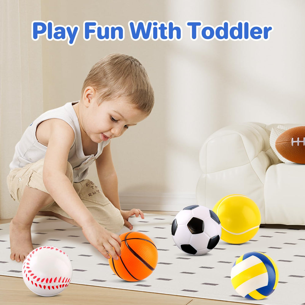 ShyLizard toddler tennis ball offers light bounce for gentle throwing practice.