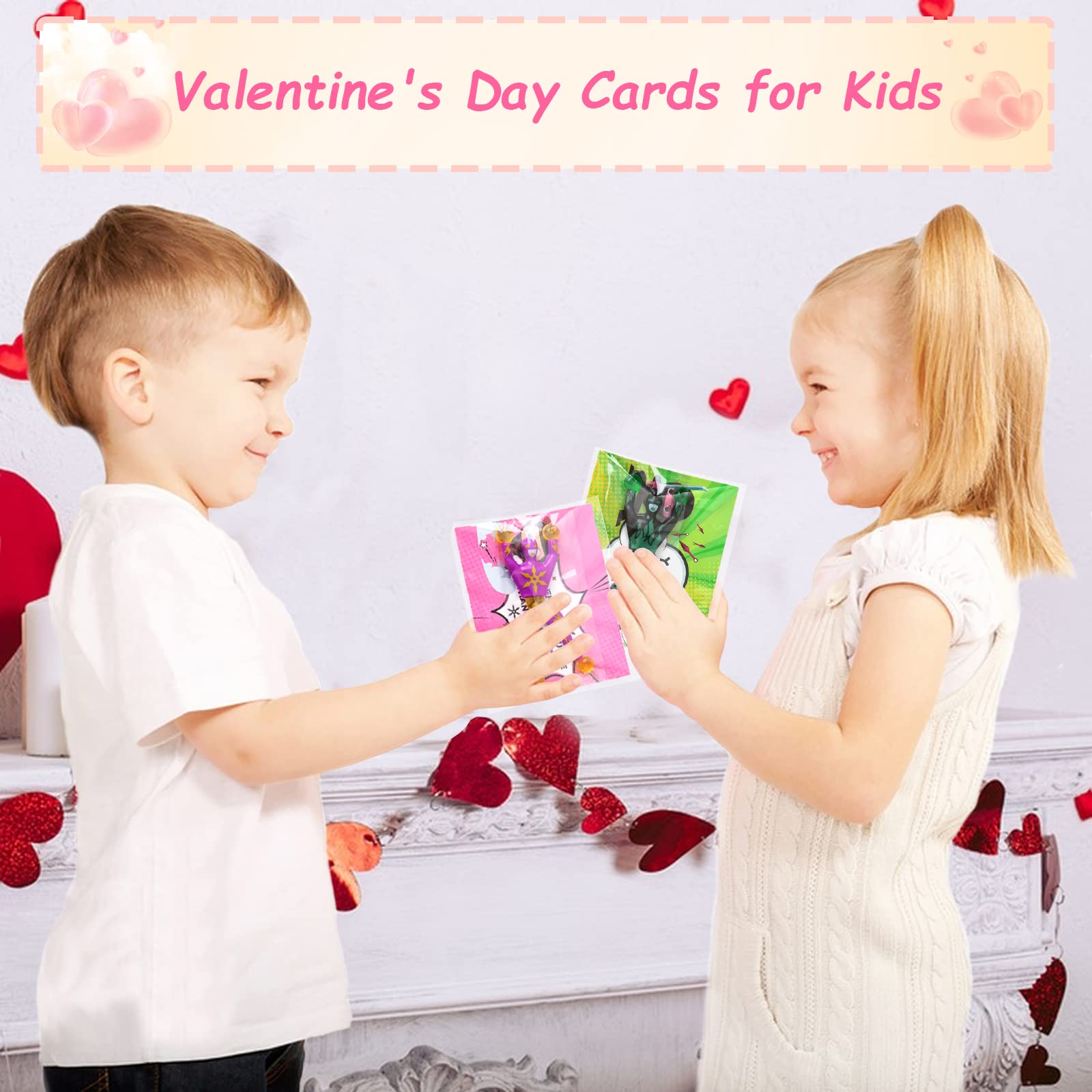 ShyLizard valentines classroom exchange setup shows playful gift ideas for friends