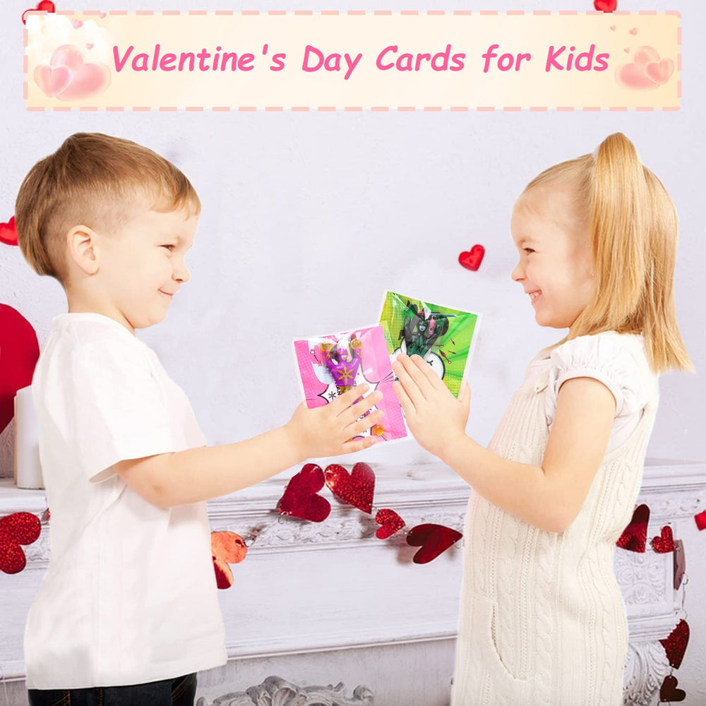 ShyLizard valentines classroom exchange setup shows playful gift ideas for friends