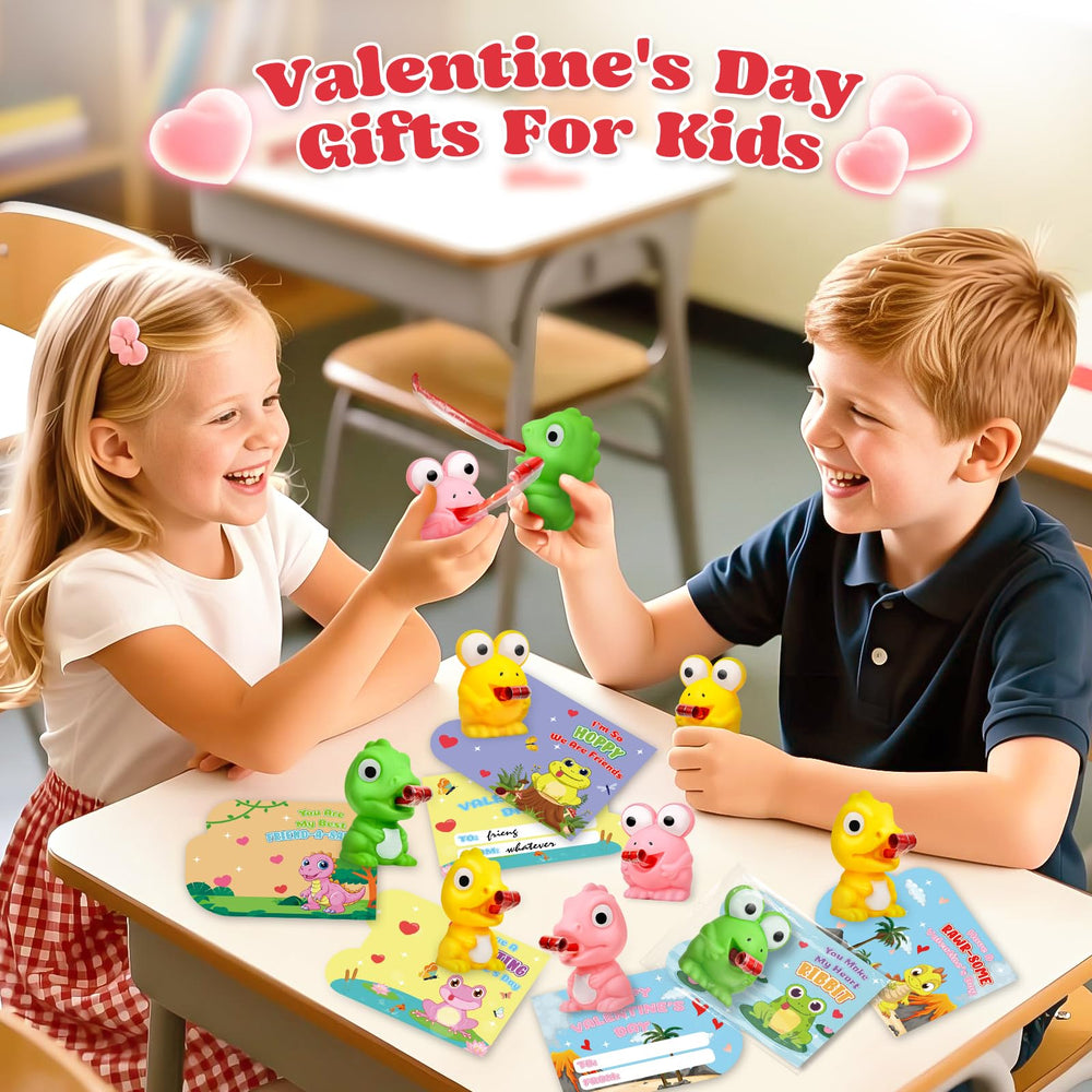 ShyLizard classroom exchange moment with cards and toys