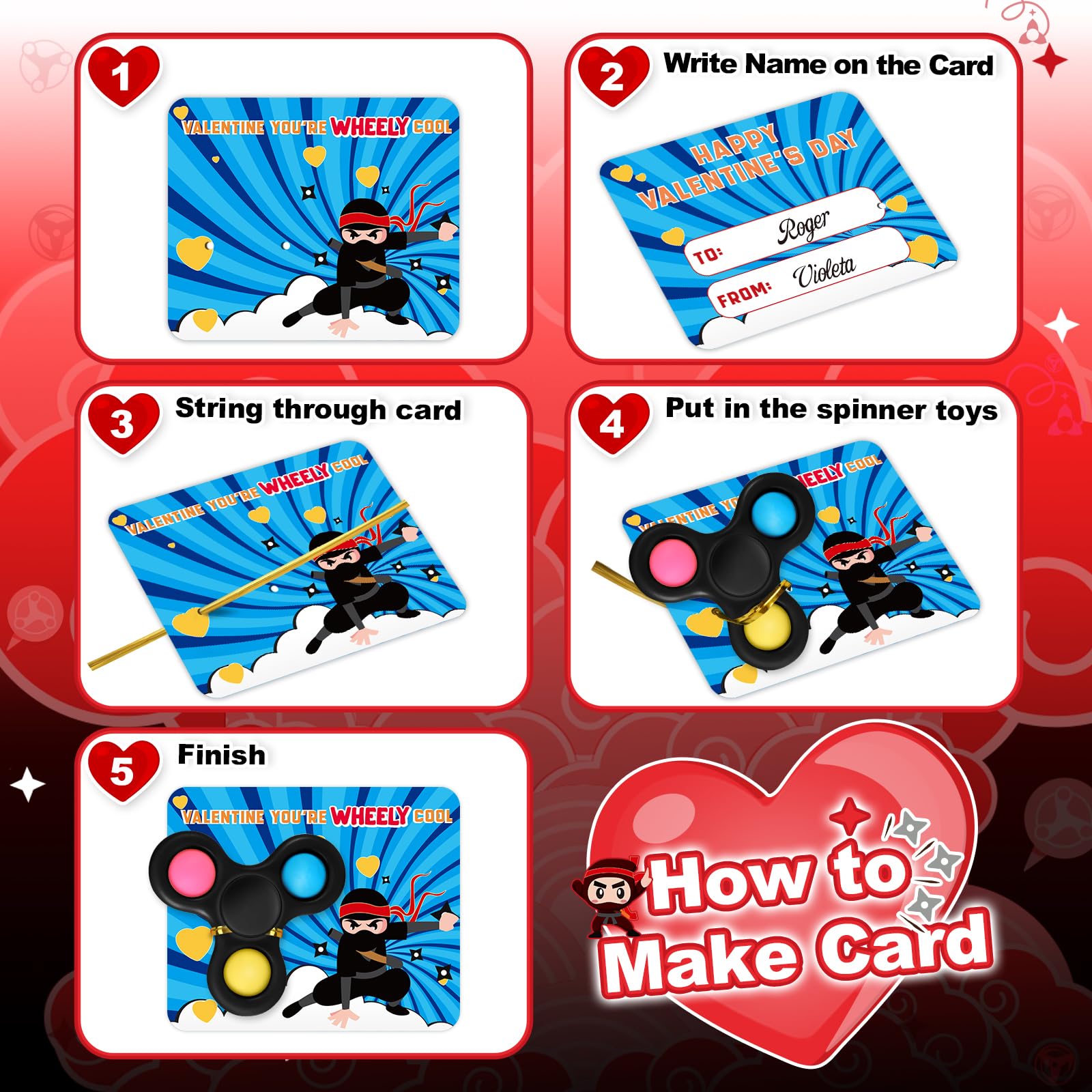 ShyLizard valentines gifts for kids, easy classroom sharing.