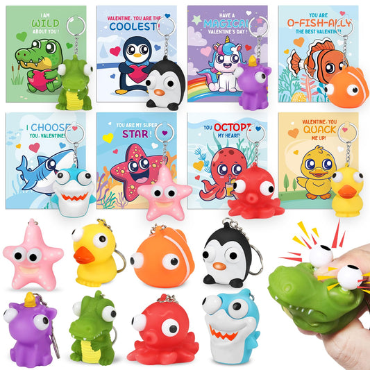 ShyLizard penguin popping-eye keychain for classroom exchanges and on-the-go fun.