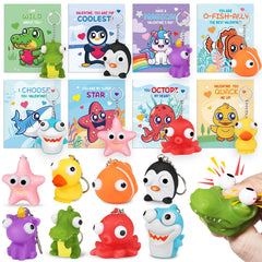 ShyLizard penguin popping-eye keychain for classroom exchanges and on-the-go fun.