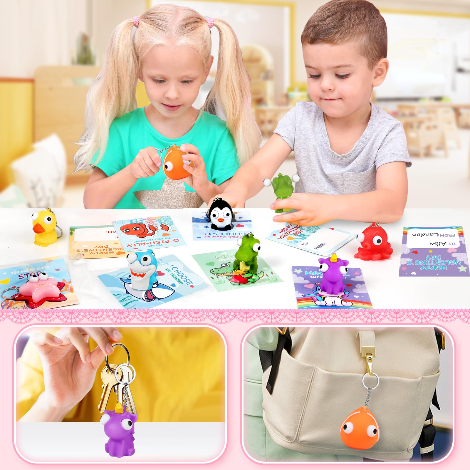 ShyLizard unicorn popping-eye keychain sparks imaginative play and celebration.
