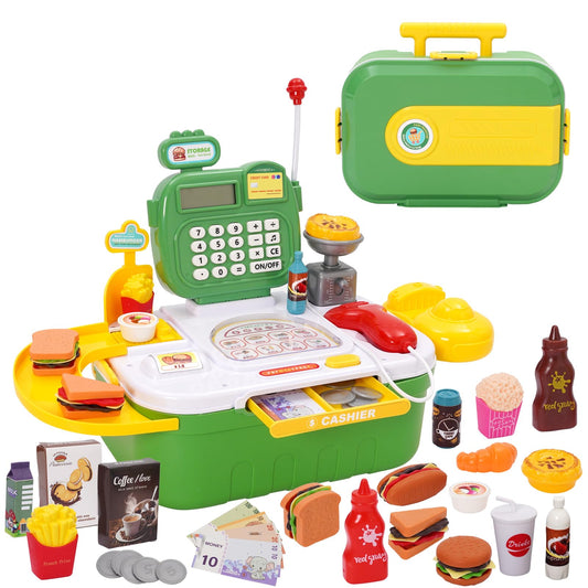 Siairo toy cash register pretend-scan boosts early math and role play