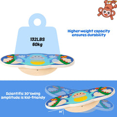 Siairo Wobble Board supports up to 123 lbs for growing kids.