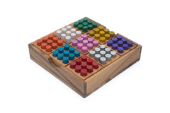 SiamMandalay color Sudoku travel set with wooden tiles for on-the-go focus