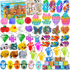 Sibucor 126-pcs party favors lineup ready for classroom prizes and party treats.