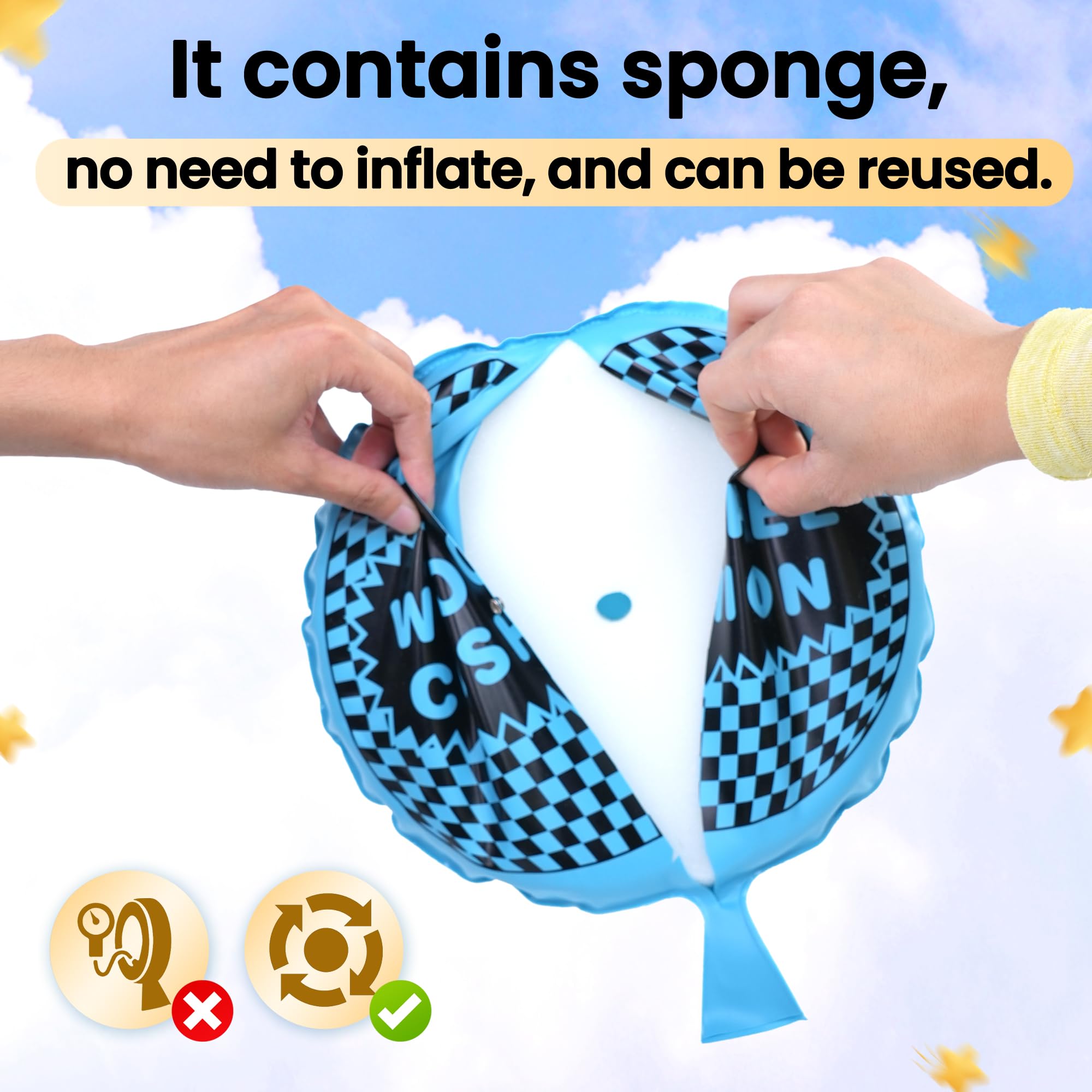 Sicitu 9-inch cushion producing realistic fart sounds at a party